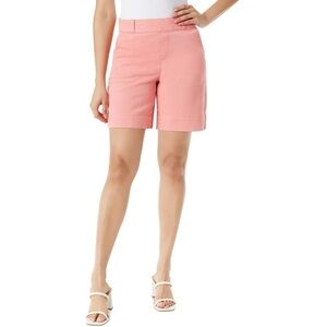 Talbots Women's High Rise Bermuda Powder Pink Cotton Shorts Size 10 Summer